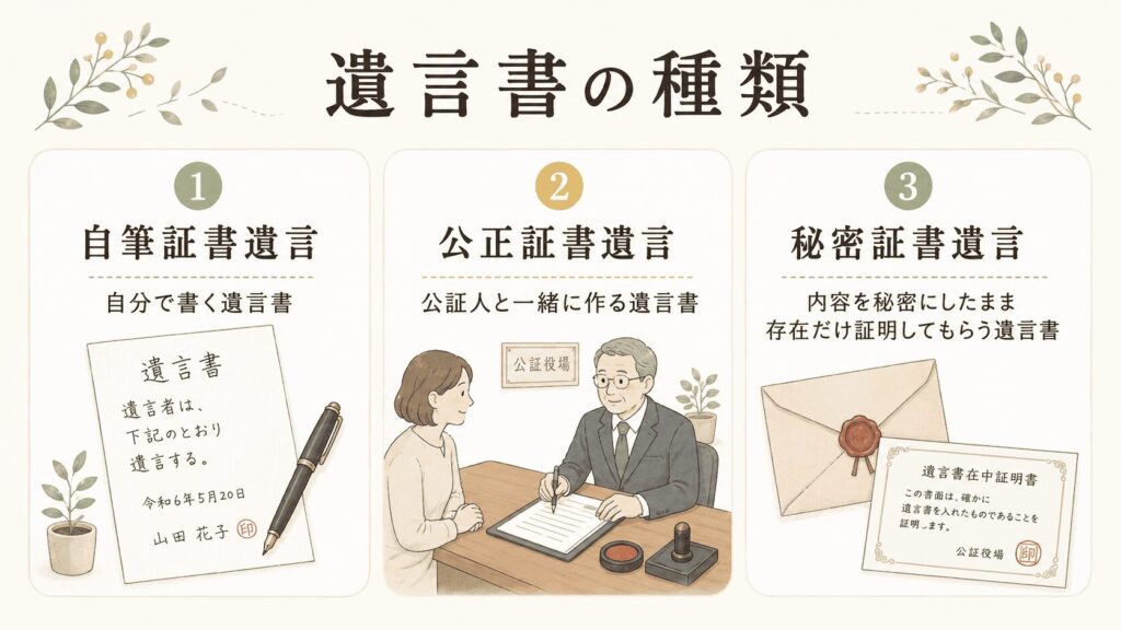 遺言書の種類